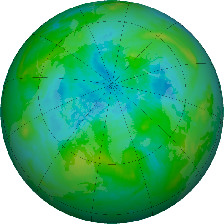 Arctic ozone map for 02 September 1989